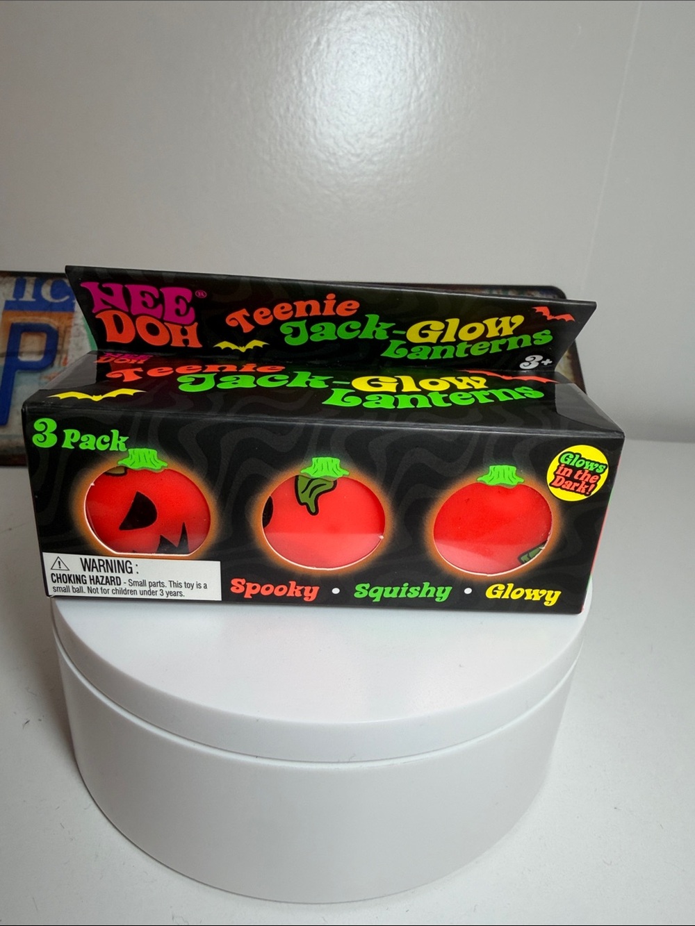 Needoh Teenie Jack-Glow Lanterns 3-Pack - Orange